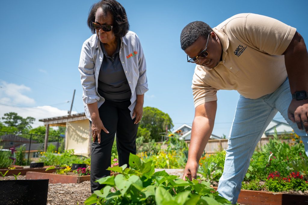 Community members working in a USDA People