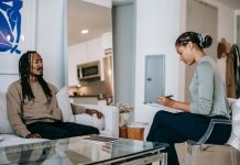 988 and Beyond: A Real Guide to Mental Health Help for Black Communities Black man in a therapy and counseling session